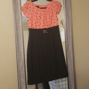 ALYX Black and Orange Polka Dot Dress